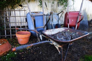 Wheelbarrows in the Rain