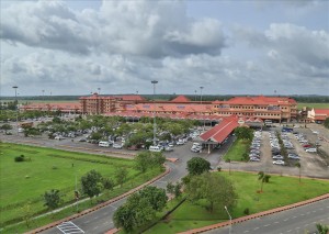 "Kochi airport aerial view" by SPat - Own work. Licensed under CC BY-SA 3.0 via Commons.