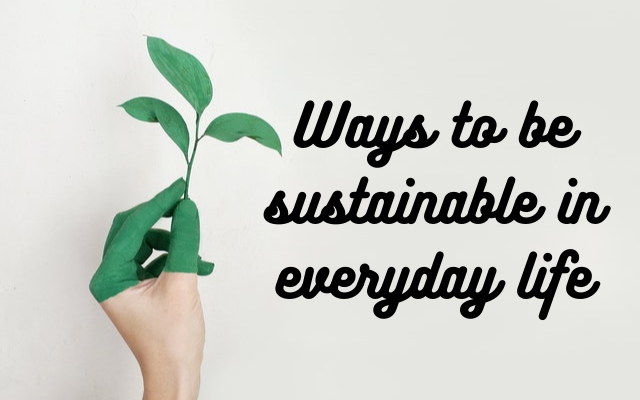 Ways to be sustainable in everyday life